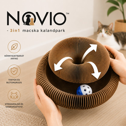 Novio™ – 3 az 1-ben Interaktív Macska Kalandpark