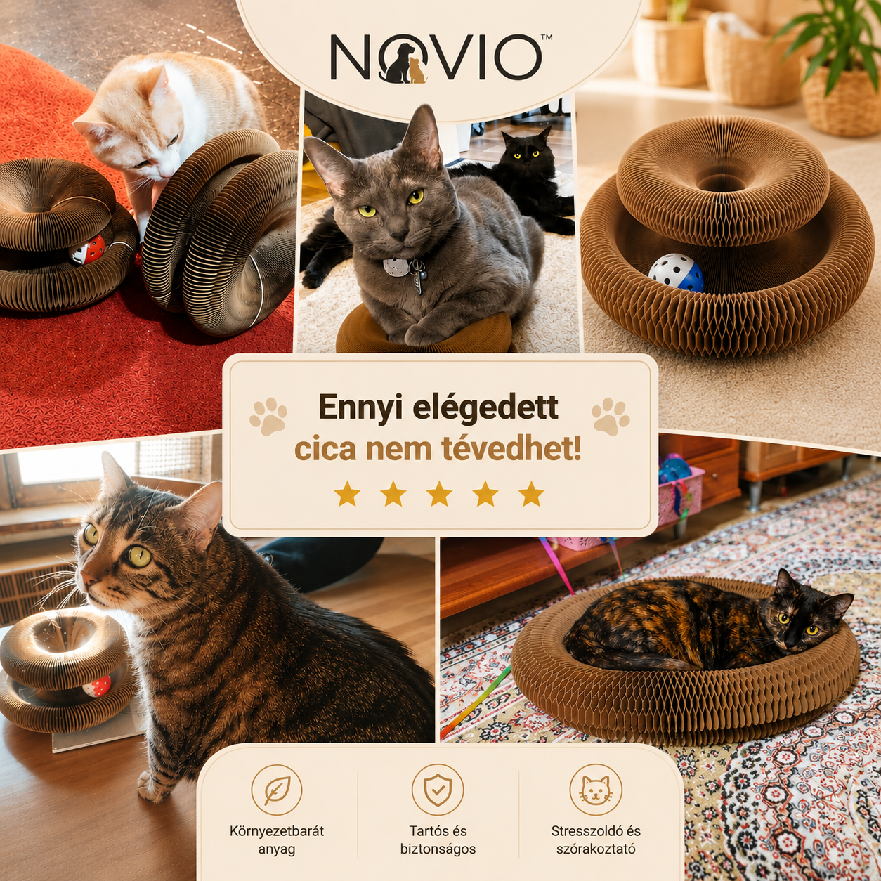 Novio™ – 3 az 1-ben Interaktív Macska Kalandpark